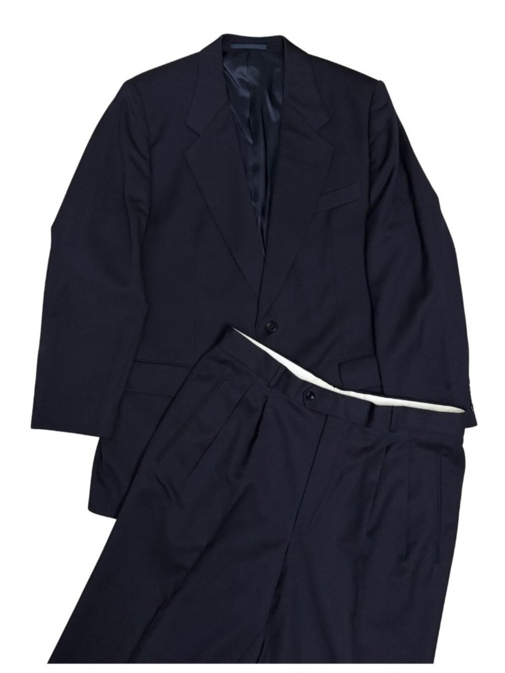 HUGO BOSS SUPER 100 WOOL SUIT Blue Business Casual Formal Blazer & Pants Mens